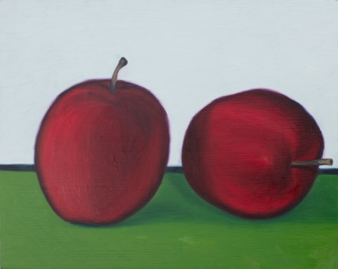 Couple of Apples, Aug 19, 2017, Oil on Panel, 10" X 8"